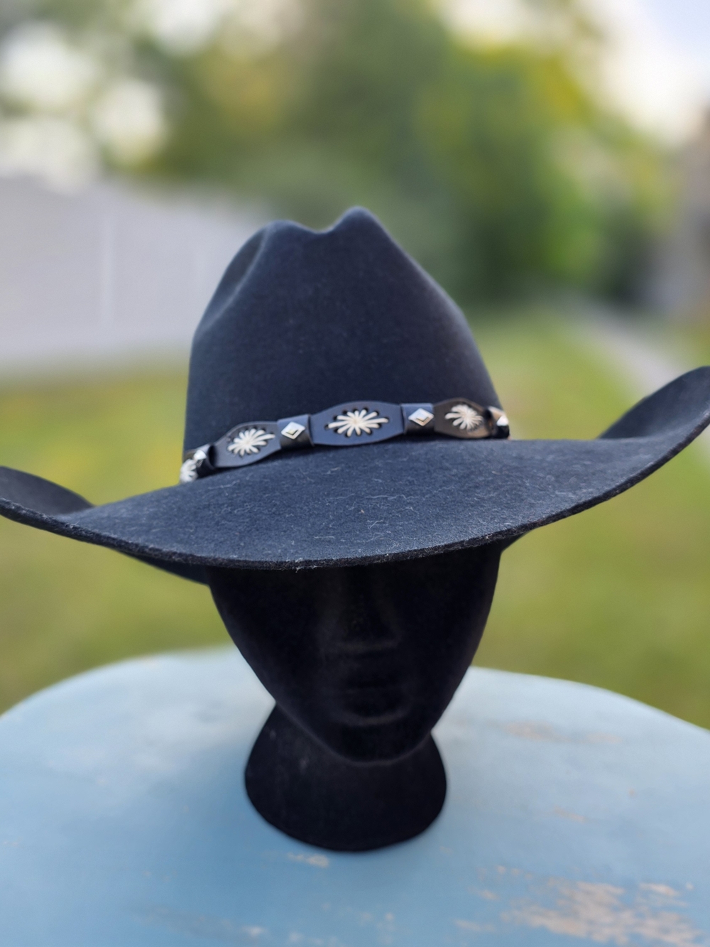 Eddy Bros Bandit Black Wool Felt Cowboy Hat Size 7 Made in USA Vintage